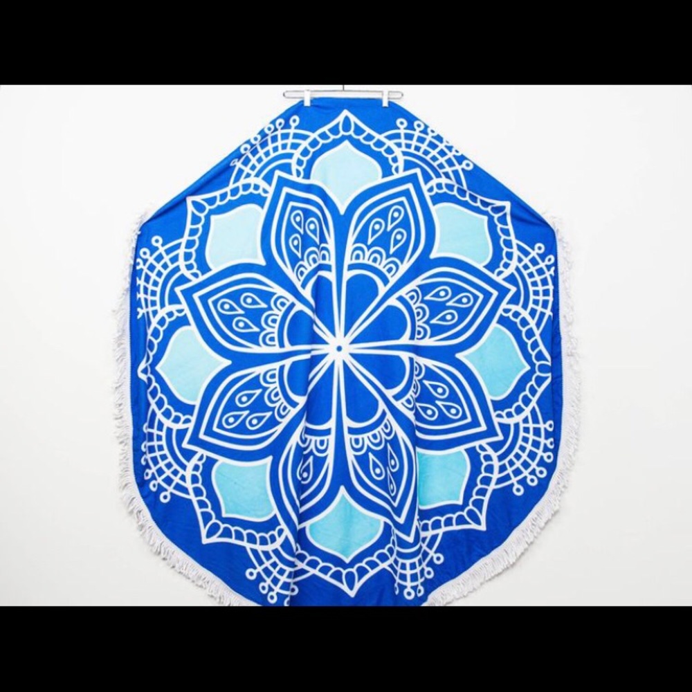Round printed towel - Girly
